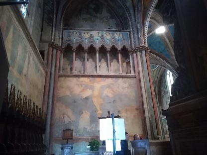 Assisi - bazilika svatého Františka - interiér
